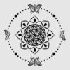GUDA drum MINI Overtone Plus « Silver Flower » with rope decoration (Copy)